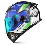 Motorrad Integralhelm Coole Fahrerausstattung Mit Spoiler-Lufteinlässen...