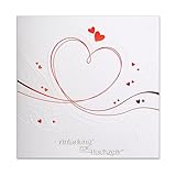 Art Nuvo HOCHZEITSEINLADUNGEN - SATZ 20 St, 135x135mm MIT BEDRUCKBAREN...