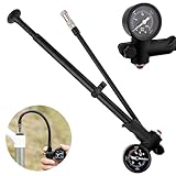 Maxentico Dämpferpumpe Fahrrad, Fahrradpumpe mit Manometer,...