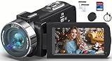 Videokamera Camcorder 4K HD 80MP 30FPS mit IR Nachtsicht, 18X Digitalzoom...