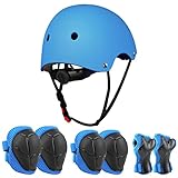 Jim's Store Schonerset Kinder Helm 7 in 1, Skatehelm Protektoren Kinder...