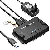 Amtake USB 3.0 zu IDE/SATA Festplatte Adapter Für 2,5 und 3,5-Zoll...