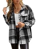 Zeagoo Damen Holzfäller Hemd Urban Style Hemdbluse Oversize Winter...