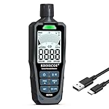 RDINSCOS Tragbarer Kohlenmonoxidmelder Wiederaufladbarer CO-Melder mit...