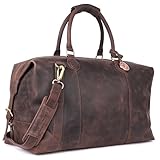 DE LAMASSU® Rafael Reisetasche aus Echtleder – Unisex Weekender...