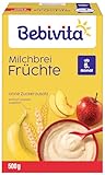Bebivita Milchbreie ohne Zuckerzusatz Milchbrei Frucht, 500g