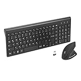 Fonicer 2,4 GHz Kabellose Vertikale Ergonomische Maus und Tastatur Combo...