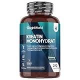 Creatin Monohydrat Tabletten - 3000mg pro Portion - 270 Kreatin Vegan...