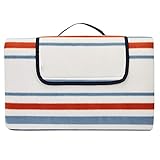 Amazon Basics Picknickdecke, campingdecke mit wasserdichter Unterseite,...