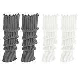 JIYIN 2 Paar Damen Leg Warmers, Stricken Legwarmers Winter Weich Lange...