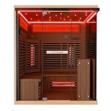 Dewello® Infrarotkabine Infrarotsauna KENORA 160x120 für 2-3 Personen aus...