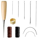 11 Stück Ledernadel Set, Leder Nähset Ledernadeln Hand Leder Werkzeug mit...
