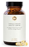 SUNDAY NATURAL® Omega 3 Vegan - 120 Softgel Kapseln - 1.000 mg Algenöl...