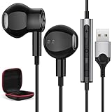 USB In Ear PC Headset mit Kabel 2.3M für PS4 PS5,Magnetisch USB Headset in...