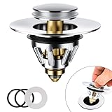 Magichome Waschbeckenstöpsel, Pop-up Abflussstopfen Waschbecken, Edestahl...