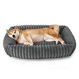 BEDSURE Hundebett Grosse Hunde orthopädisch, 91x68x20cm Cord Fleece...