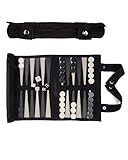 Sondergut Backgammon Brettspiel Black - Zum Rollen aus 100% Leder - Das...