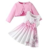 Kunyeah Baby Mädchen Kleid und Strickjacke Set Kleinkind Ruffle Shrug...
