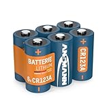 Ansmann CR123A Lithium Batterie 3V 6 Stück - ideal für Garagentoröffner,...