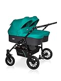 Riko Basic kinderwagen 2 in 1 SAXO für Zwillinge – 2 baby Gondeln –...