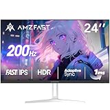 Amzfast 24 Zoll Gaming Monitor-200Hz, FHD 1920x1080, Fast IPS Monitor, 1ms...