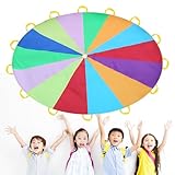 Schwungtuch Kinder | Regenbogen Schwungtuch Groß | Fallschirm Bunt Mit...