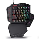 Redragon K585 DITI Einhand RGB Mechanische Gaming-Tastatur, Blaue Schalter,...