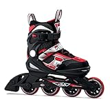 Fila Jungen J-one Inline Skate, Black/RED, M (32-36)