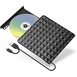 XIAOXIN External DVD Drive, USB 3.0 Type-C CD DVD +/-RW Optical Drive USB C...