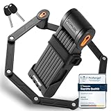 HIPARK Faltschloss Fahrrad, Fahrradschloss Faltschloss 100cm mit...