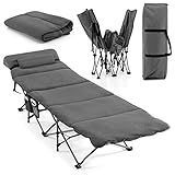 KOMFOTTEU Feldbett klappbar 190 x 67 x 50 cm, Campingbett mit Abnehmbarer...