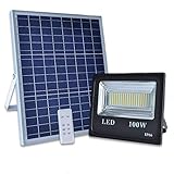 100 W LED-Solarflutlicht für den Außenbereich, Dämmerung bis...