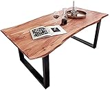 SAM Baumkantentisch 160x85 cm Quarto, Akazienholz massiv + naturfarben,...