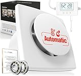SBONNI Badlüfter mit Feuchtigkeitssensor Temperatursensor Timer - 3 Stufen...