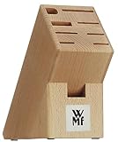WMF Messerblock ohne Messer, unbestückt, Holz, Buchenholz, leer, für 6...