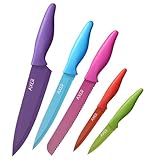 Axer Scharfe Messer Set für Küche - 5-teilig Küchen Messerset Bunt -...