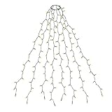 SALCAR 2m Christbaumbeleuchtung mit Ring und 8 Girlanden, 280er LED...