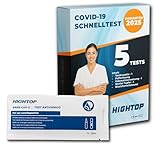 5 Stück HIGHTOP SARS-CoV-2 Antigen Schnelltest – Selbsttest für zu...