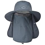 ehsbuy Fischerhut Herren Breiter Krempe Mesh Tropenhut Safari Hut Faltbar...