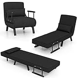 GOPLUS 4 in 1 Schlafsessel mit Bettfunktion, Schlafsofa mit 6-Fach...