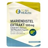 MARIENDISTEL EXTRAKT 500 mg; 180 Kapseln, enthält 80% Silymarin in...