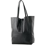 modamoda de T163 Damen Leder Shopper Schultertasche Large mit Innentasche...