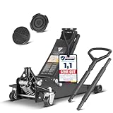 STAHLWERK Hydraulischer Wagenheber mit 3 t Tragkraft - extra flach, 73-500...