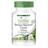 Bacopa Monnieri Extrakt 500mg - Brahmi Kapseln - mit 20% Bacoside - vegan -...