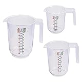 curalit Messbecher Rührschüssel 3 - teiliges Set aus Kunststoff / 1 Liter...