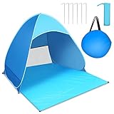 JOPHEK Pop-Up Beach Shelter, Beach Tent UPF 50+Portable Beach Tent Small...