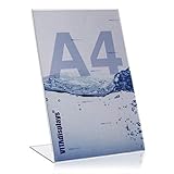 VITAdisplays® DIN A4 L-Aufsteller/L-Ständer, Tischaufsteller, transparent...
