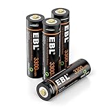 EBL Lithium Akku AA - 1,5V wiederaufladbare AA Lithium Batterien mit USB...