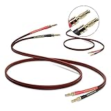 WOWLED HiFi OFC Lautsprecherkabel mit Bananensteckern, Audiophiles 2er Pack...