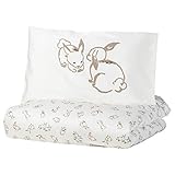 IKEA RÖDHAKE Bettbezug, 1 Kissenbezug für Kinderbett, 110x125/35x55 cm,...